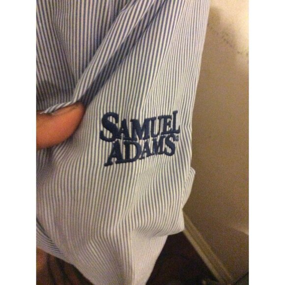 Samuel Adams Southern Tide Button Down Classic Fit Shirt Size Large Blue Striped - Picture 6 of 9